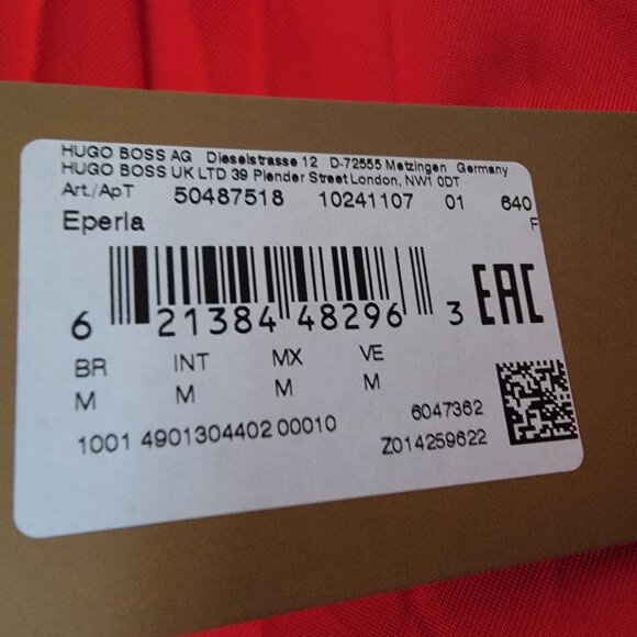 BOSS Eperla Asymmetric Neck Cocktail Dress, Size M, NWT - Picture 14 of 16